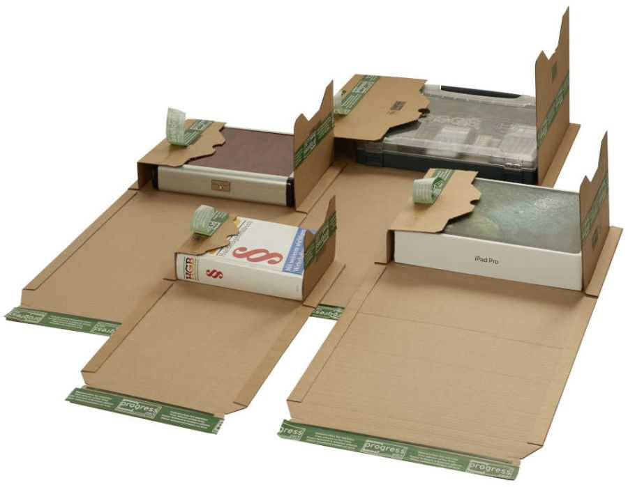 Buchverpackung "Premium Secure" Wellpappe, braun 217 x 155 x 0-60 mm (DIN A5)