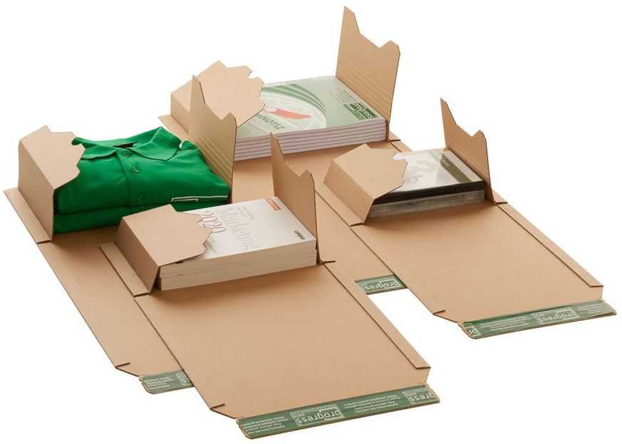 Buchverpackung "ECO Plus" Wellpappe, braun 300 x 220 x 0-80 mm (DIN A4)