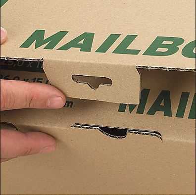 Paketbox "Post" portooptimiert, braun 395 x 248 x 141 mm