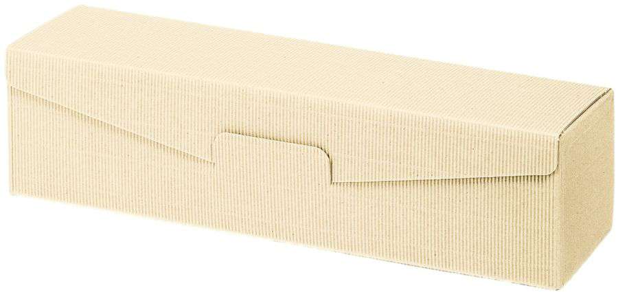 Geschenkbox offene Welle 1er Wein/Sekt creme