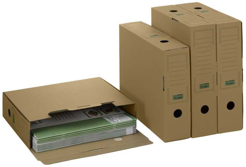 Archivboxen "Premium 80/100", braun 315 x 260 x 96 mm (DIN A4+)