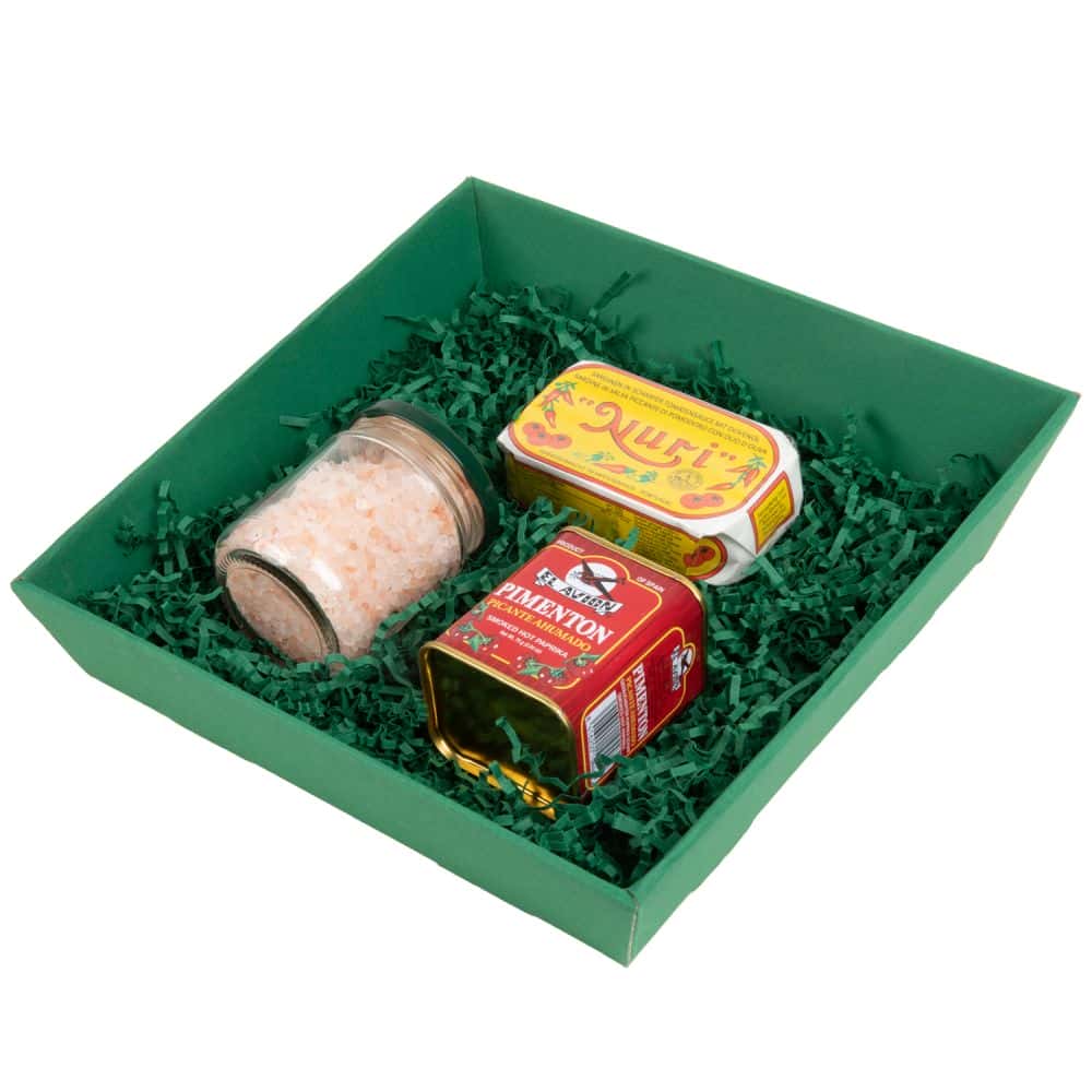 Präsentkorb quadratisch 230 x 230 mm Smaragd Grün