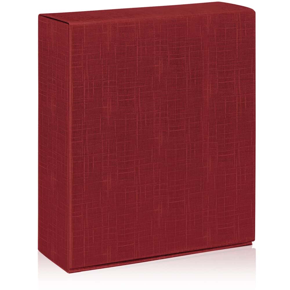 Geschenkbox Strukturprägung bordeaux XXL für 3 Flaschen