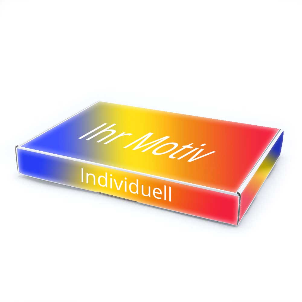 350 x 250 x 50 mm Maxibrief Karton, weiß (Außenmaß) mit Digitaldruck bis 5-seitig bedruckt vollflächig bedruckt