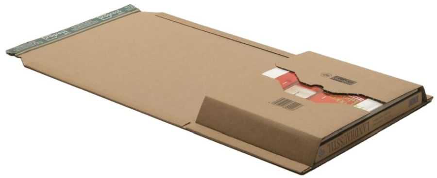 Buchverpackung "Premium" Wellpappe, braun 328 x 255 x 0-80 mm (DIN C4)