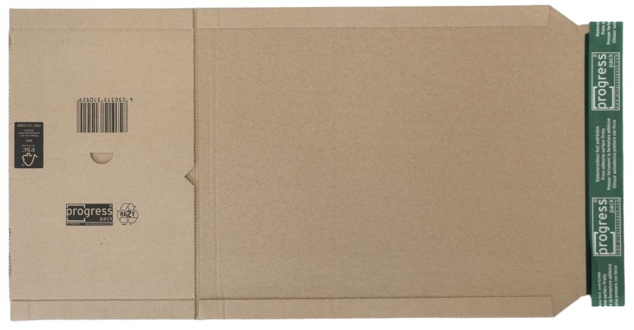 Buchverpackung "ECO Plus" Wellpappe, braun 274 x 191 x 0-80 mm (DIN B5)