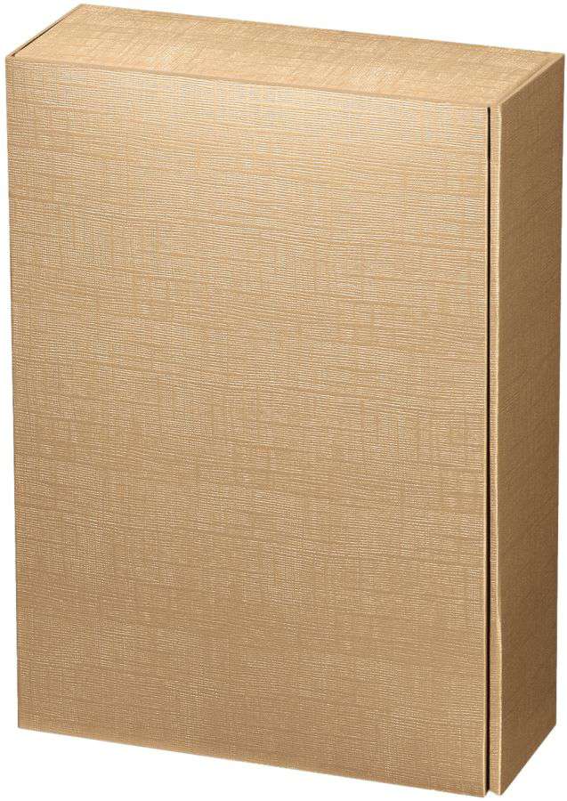 Geschenkbox Strukturprägung 3er Wein/Sekt gold/schwarz