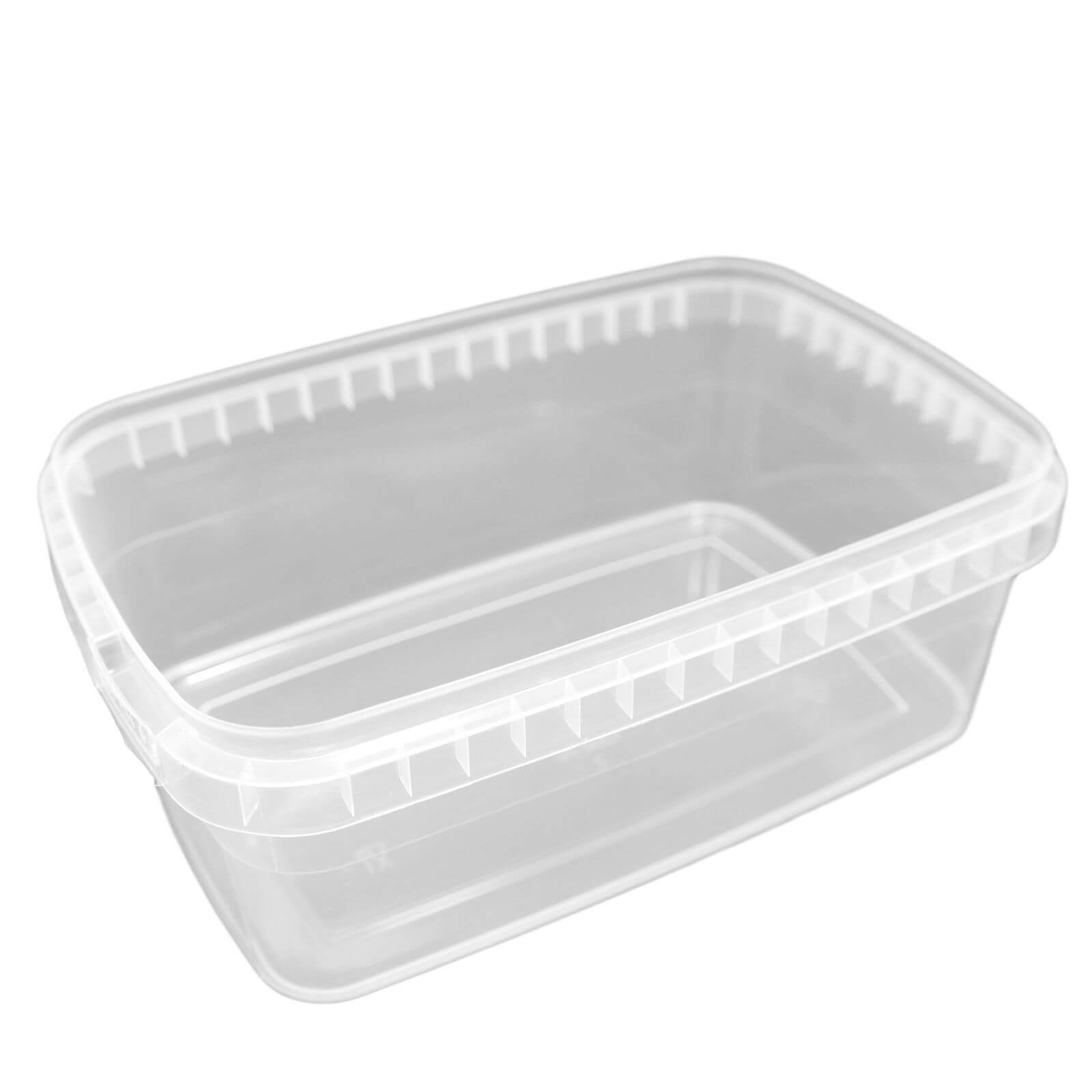 transparenter Originalitätsverschlussbecher eckig PP 1200 ml (181 x 120 x 73 mm)