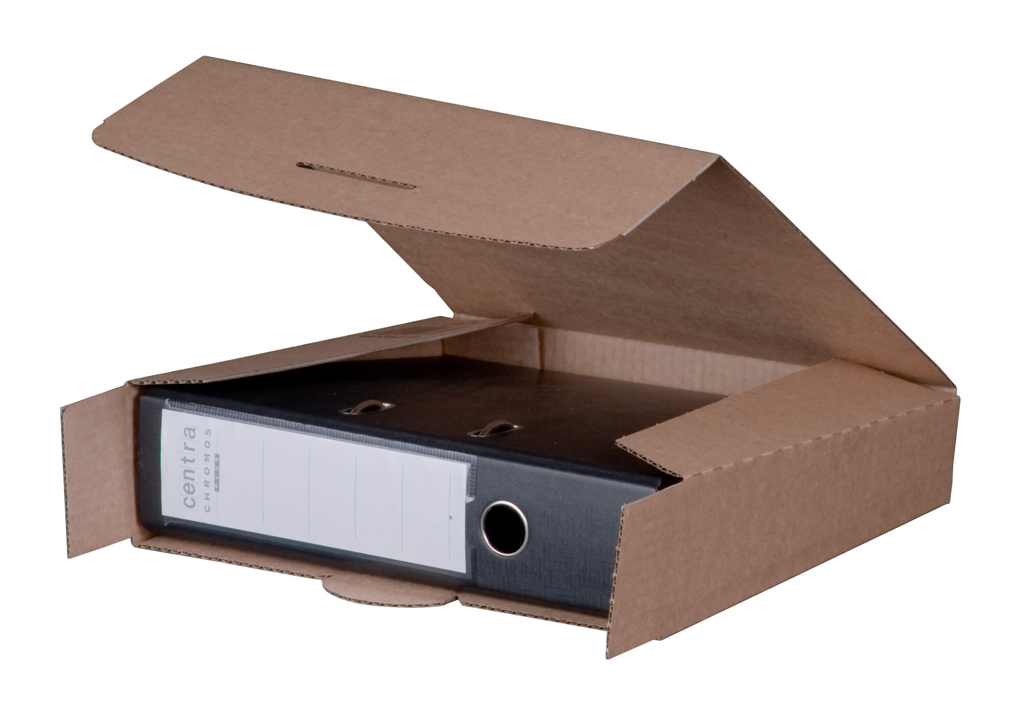 Ordnerversandverpackung wiederverschließbar braun 50-80 mm