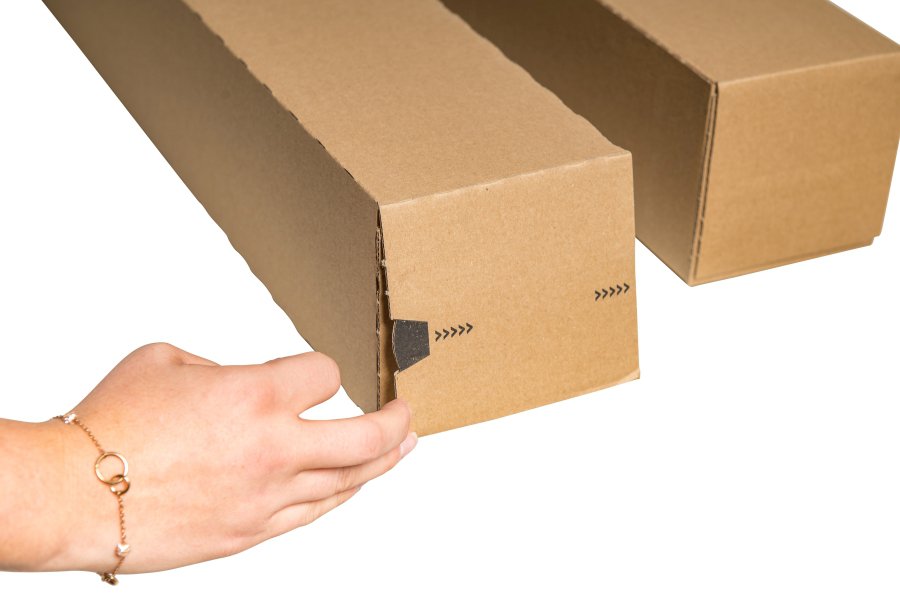 Versandhülsen eckig Teleskop 860 x 111 x 111 mm