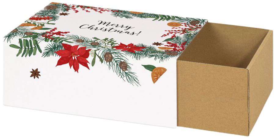 Geschenkbox Schuber "Merry Christmas" 180 x 130 x 70 mm Geschenkbox Schuber "Merry Christmas" 180 x 130 x 70 mm
