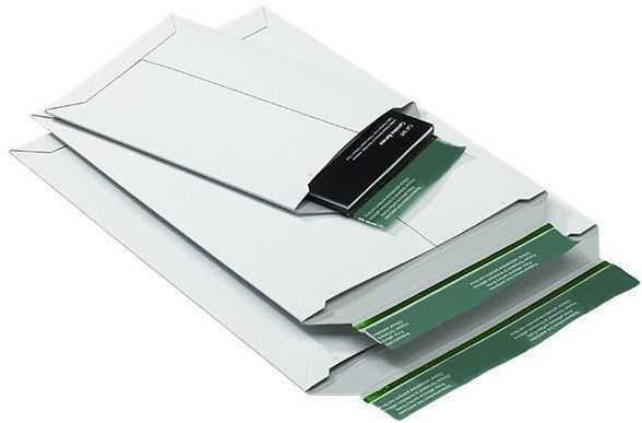 Versandtasche Vollpappe, weiß 167 x 240 x 0-30 mm (DIN A5)