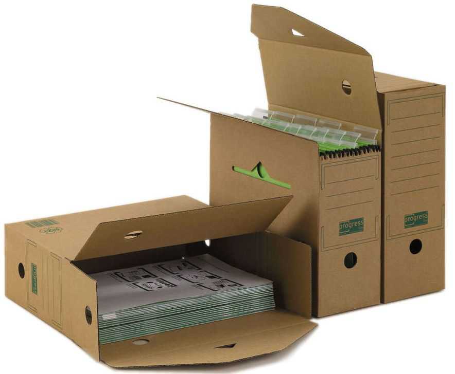 Hänge-Archivboxen "Premium" mit Automatikboden, braun, 328 x 115 x 239 mm (DIN A4+)