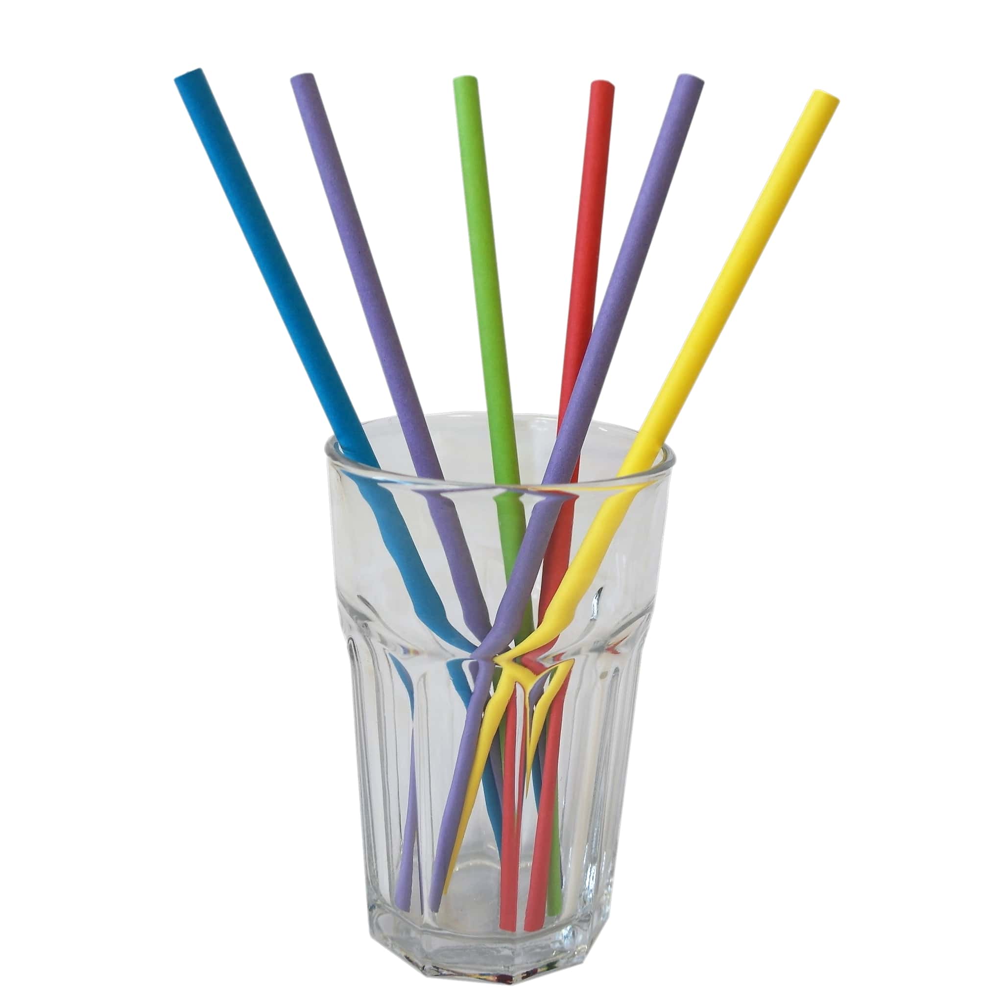 Papier-Strohhalme Ø 7 mm x 230 mm, bunt, 2-lagig