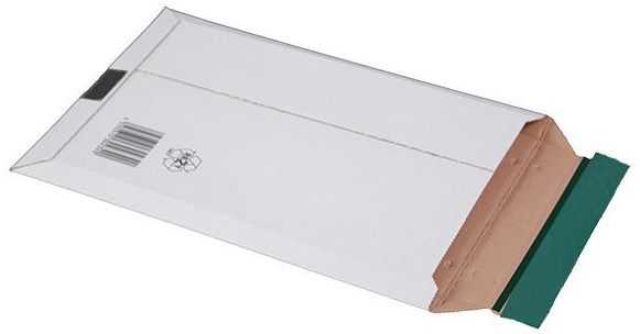 Versandtasche "Premium" Wellpappe, weiß 235 x 337 x 0-35 mm (DIN A4+)