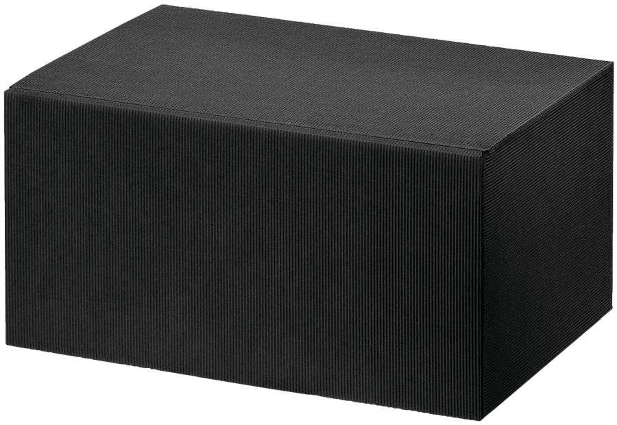 Geschenkbox offene Welle 6er Wein/Sekt schwarz