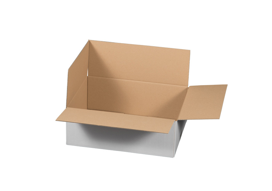 395 x 295 x 140 mm 1-welliger Versandkarton, weiß