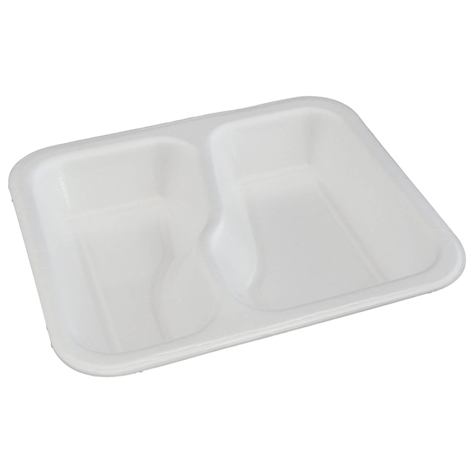 Thermo-Siegelschale EPS weiß, 247 x 212 x 40 mm 2-geteilt abgesetzt (875 ml) #613