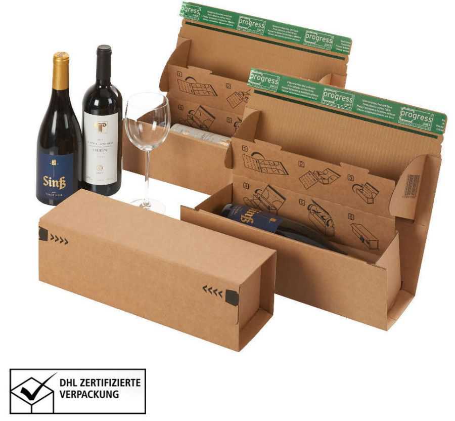 Weinbox "Premium" für 1 Flasche 0,75 l, 316 x 112 x 115 mm 1er