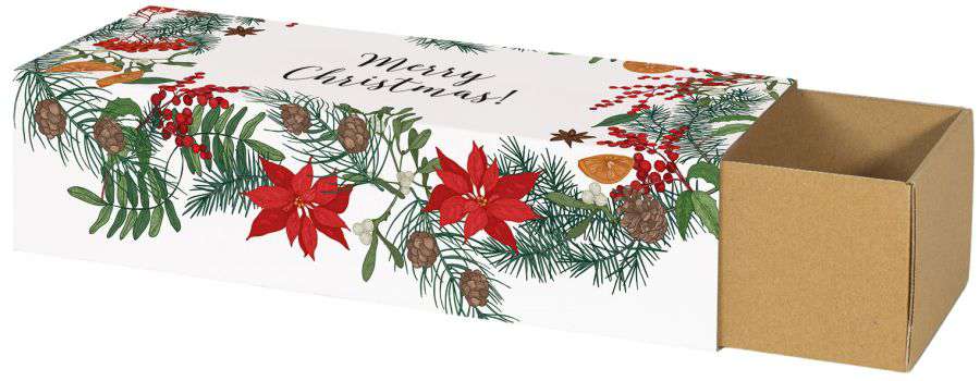 Geschenkbox Schuber "Merry Christmas" 290 x 100 x 70 mm