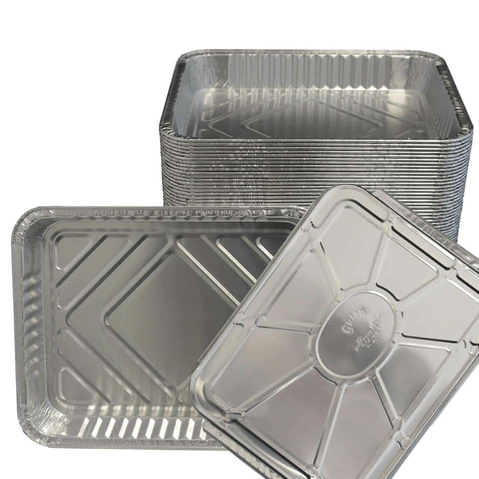 Aluschalen mit Deckel (Aluminium) R879G-Set