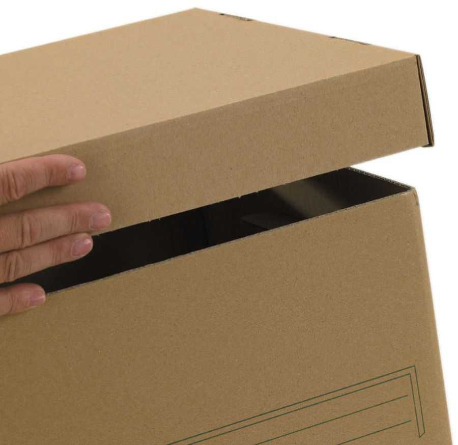 Transportbox mit Stülpdeckel "Premium", braun, 413 x 330 x 266 mm