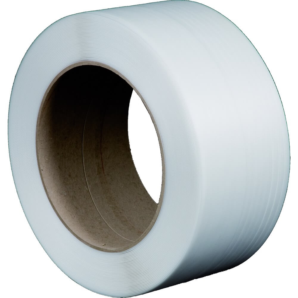 PP-Umreifungsband, weiß, 0,55 mm x 12 mm x 2500 m