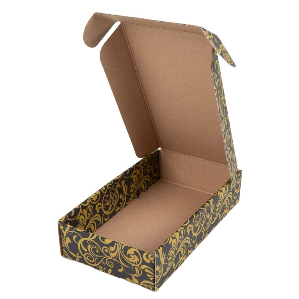 Geschenkbox Present 185 x 100 x 40 mm Schwarz-Gold