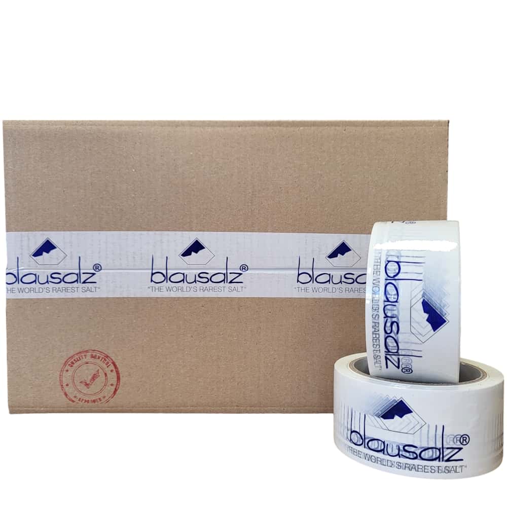 PP Klebeband weiß, individuell bedruckt, Naturkautschuk, 48 mm x 66 m, 25 µ 3-farbig