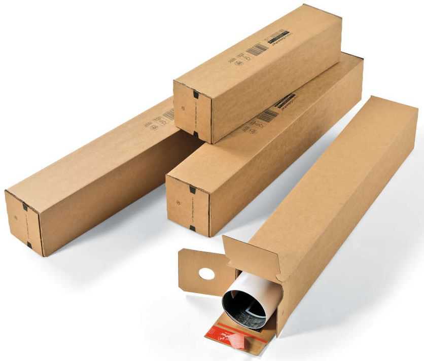 Versandhülsen eckig, braun 610 x 108 x 108 mm