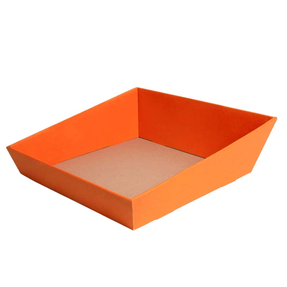 Präsentkorb quadratisch 260 x 260 mm Orange