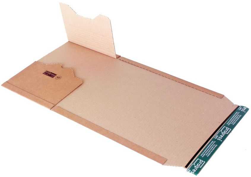 Buchverpackung "Premium" Wellpappe, braun 300 x 220 x 0-80 mm (DIN A4)
