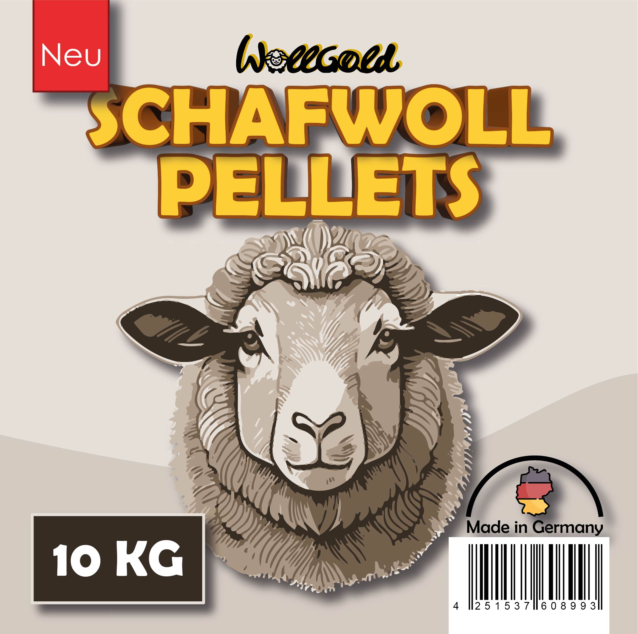 WollGold Schafwollpellets Dünger 10 kg