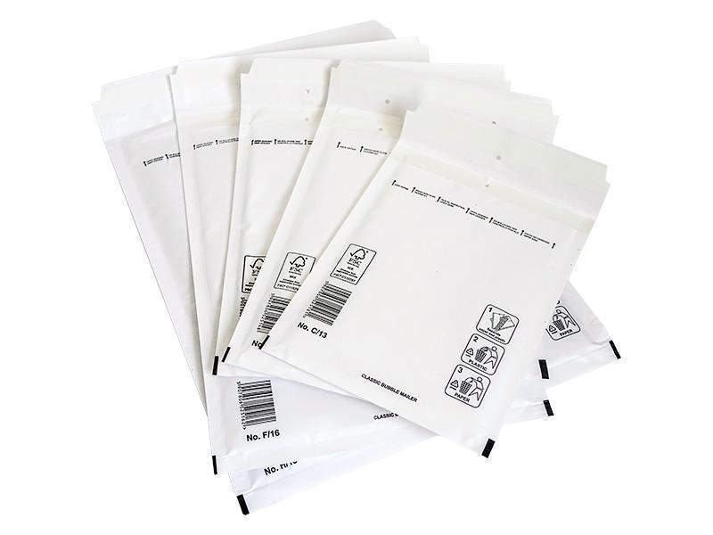 100 weiße Luftpolster-Versandtaschen 220 x 340 mm A4