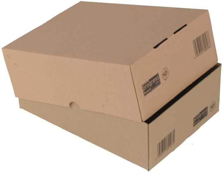 Stülpdeckelkarton DIN A4, Wellpappe, braun 308 x 220 x 100 mm (Deckel)