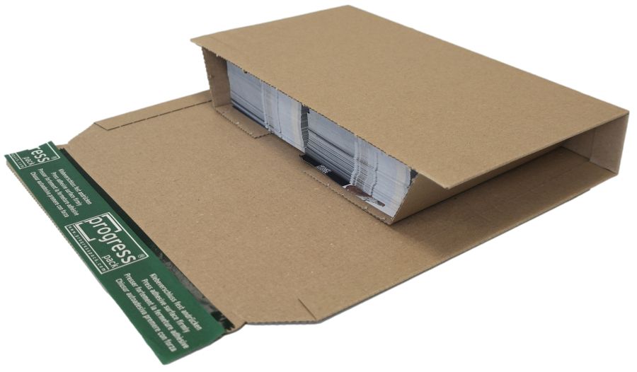 Buchverpackung "ECO Plus" Wellpappe, braun 249 x 165 x 0-60 mm (DIN A5+)