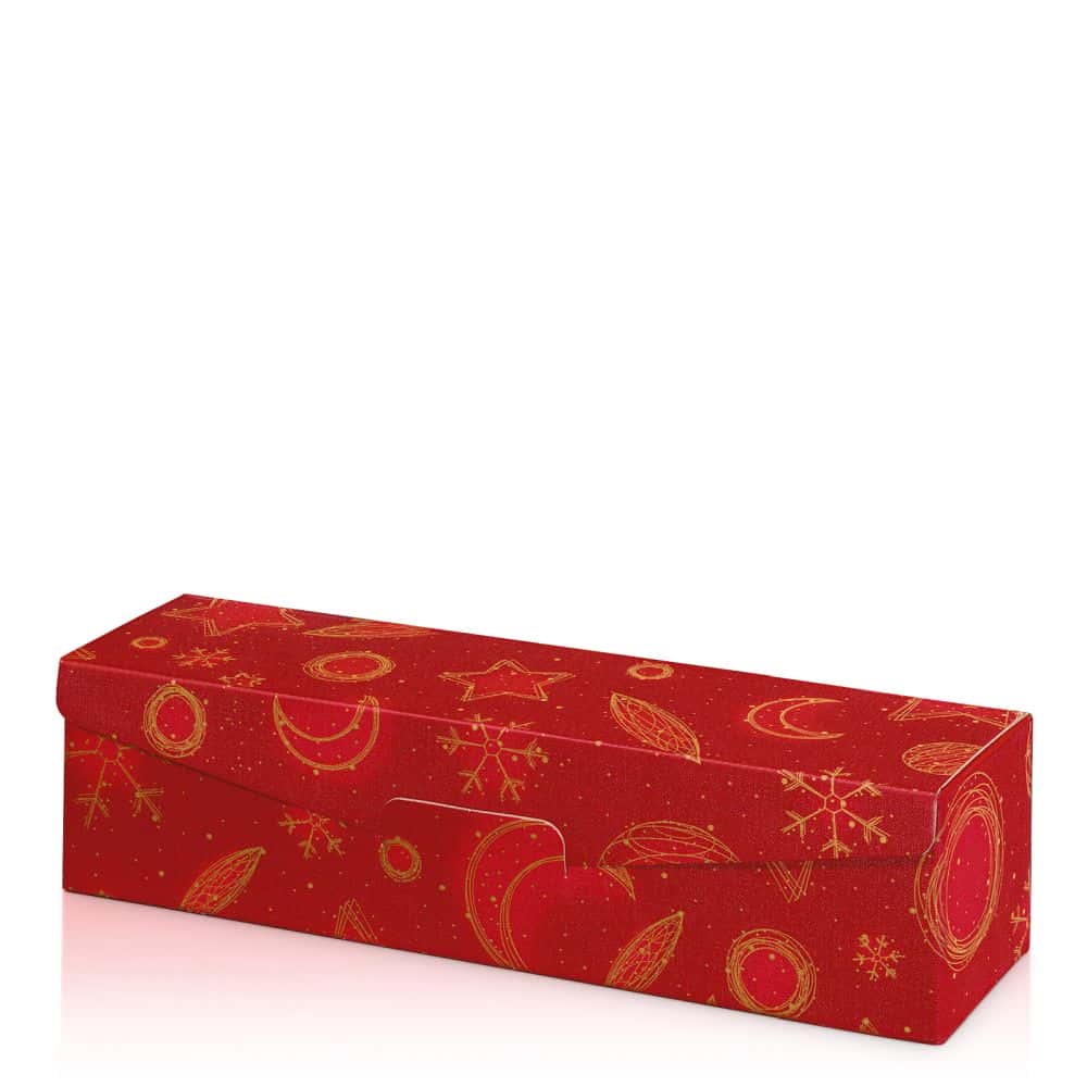 Geschenkbox Strukturprägung "Christmas" rot/weiß 1er Wein/Sekt Geschenkbox Strukturprägung "Christmas" rot/weiß 1er Wein/Sekt