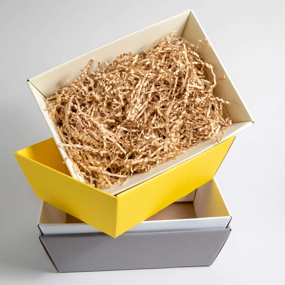 Präsentkorb viereckig 200 x 275 x 80 mm Sonnengelb