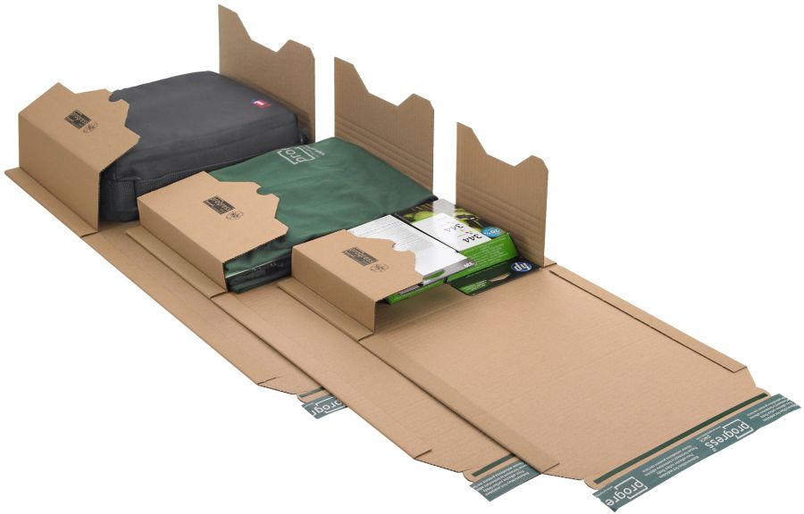 Buchverpackung "ECO" Wellpappe, braun 300 x 220 x 0-80 mm (DIN A4)