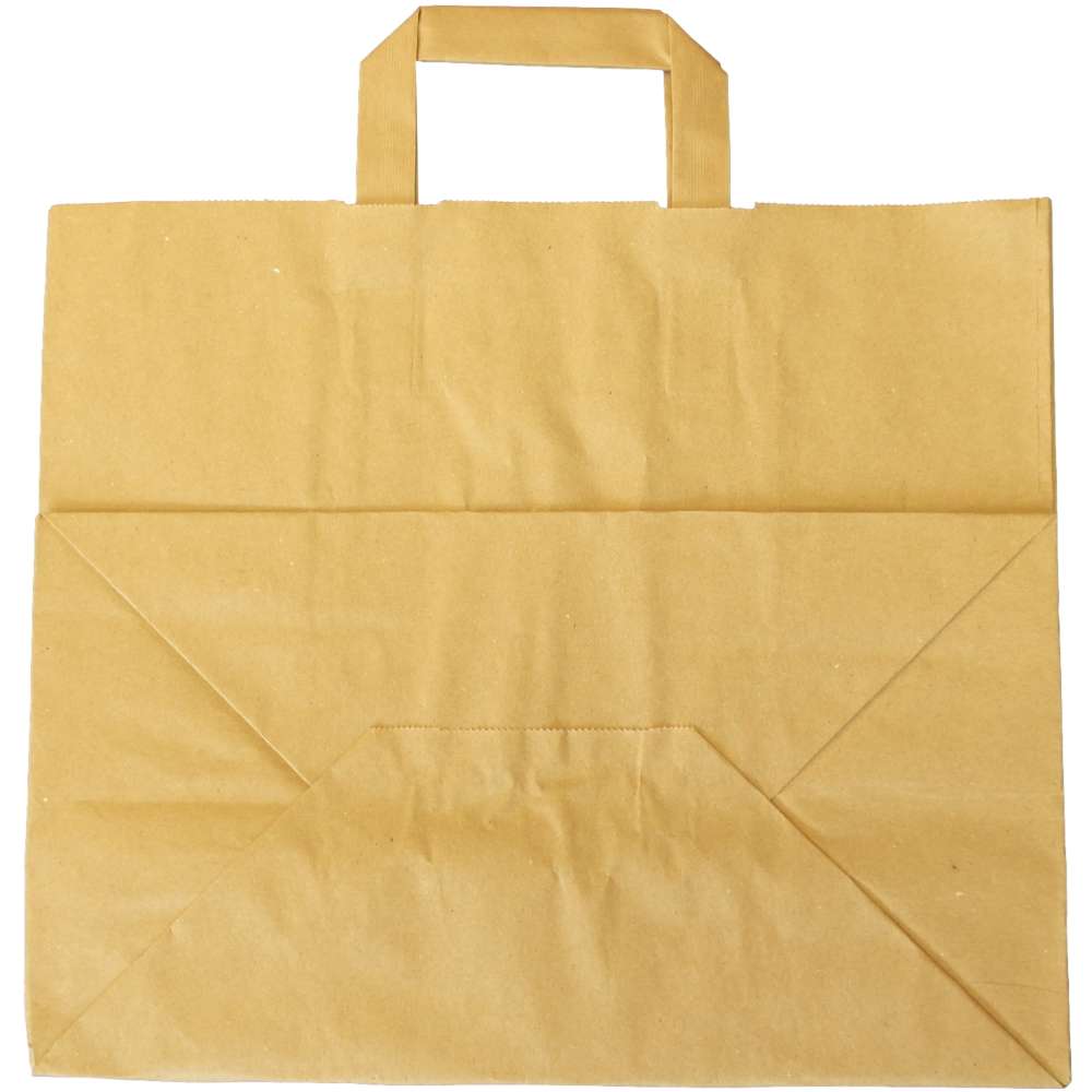 braune Kraft Papiertragetasche 320 + 170 x 270 mm