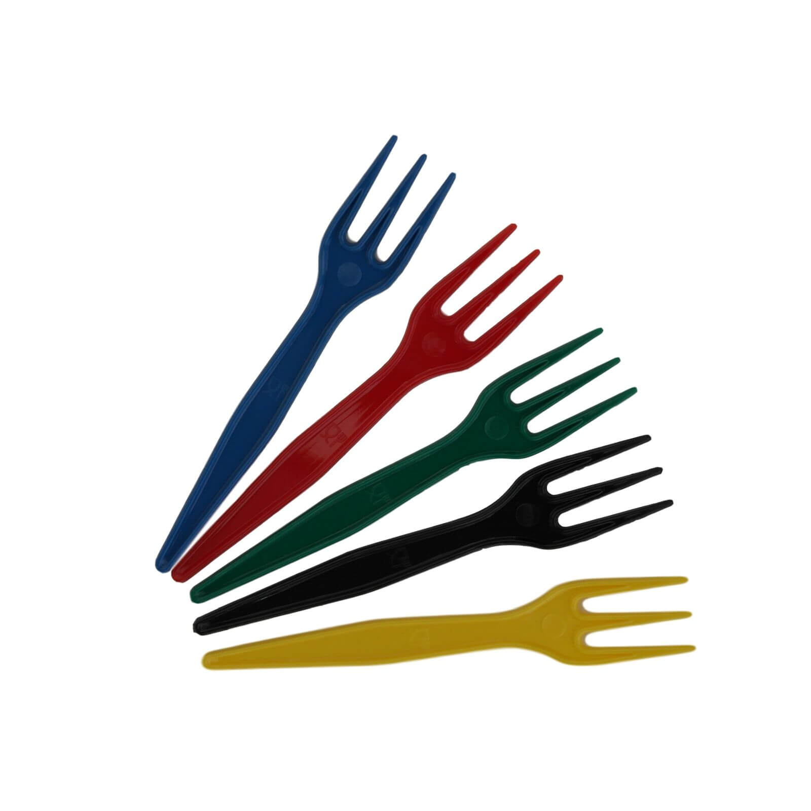 Einweg Pommesgabel bunt gemischt groß