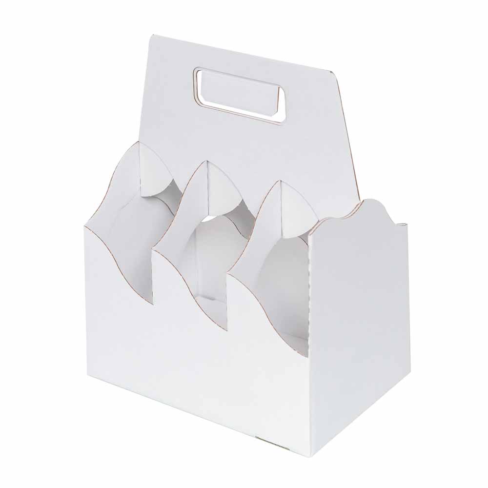 Bierträger aus Wellpappe, weiß