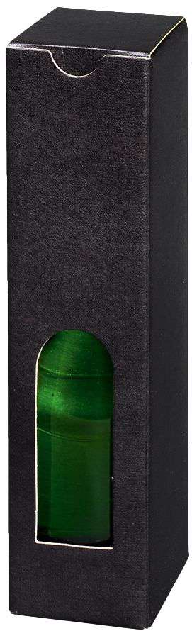 Geschenkbox Strukturprägung schwarz mit Fenster 1er Piccolo