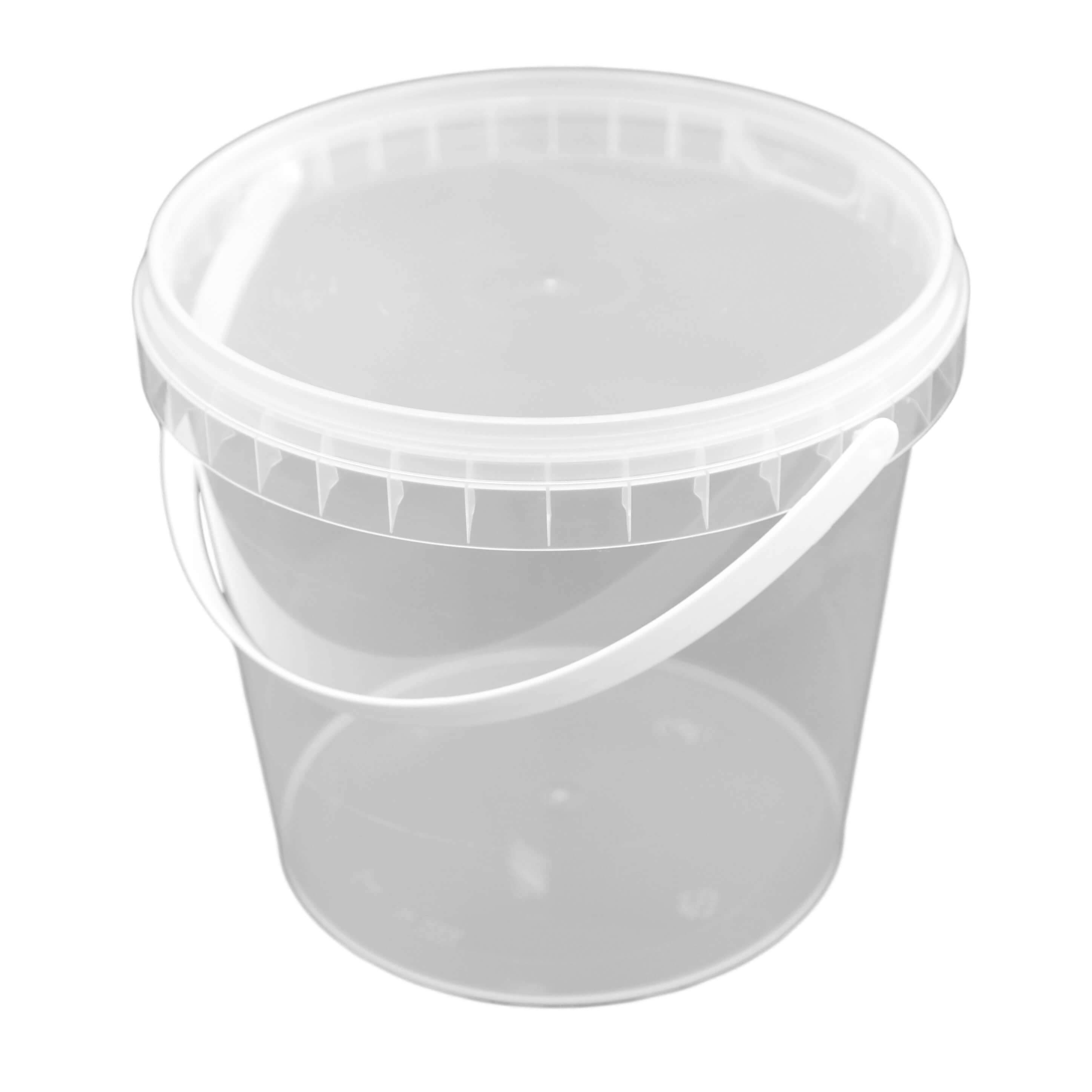 transparenter Originalitätsverschlussbecher rund PP mit Henkel und Deckel 1060 ml (Höhe: 119 mm)