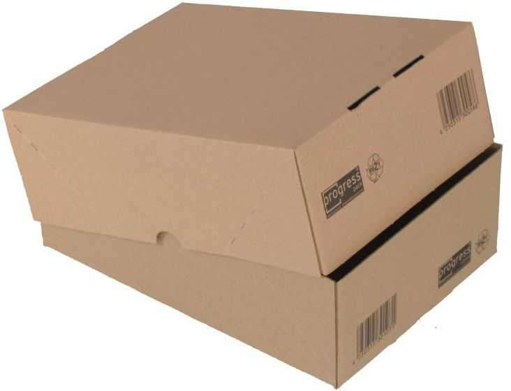 Stülpdeckelkarton DIN A4, Wellpappe, braun 304 x 215 x 100 mm (Boden)