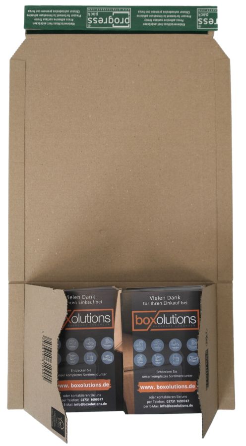 Buchverpackung "ECO Plus" Wellpappe, braun 249 x 165 x 0-60 mm (DIN A5+)