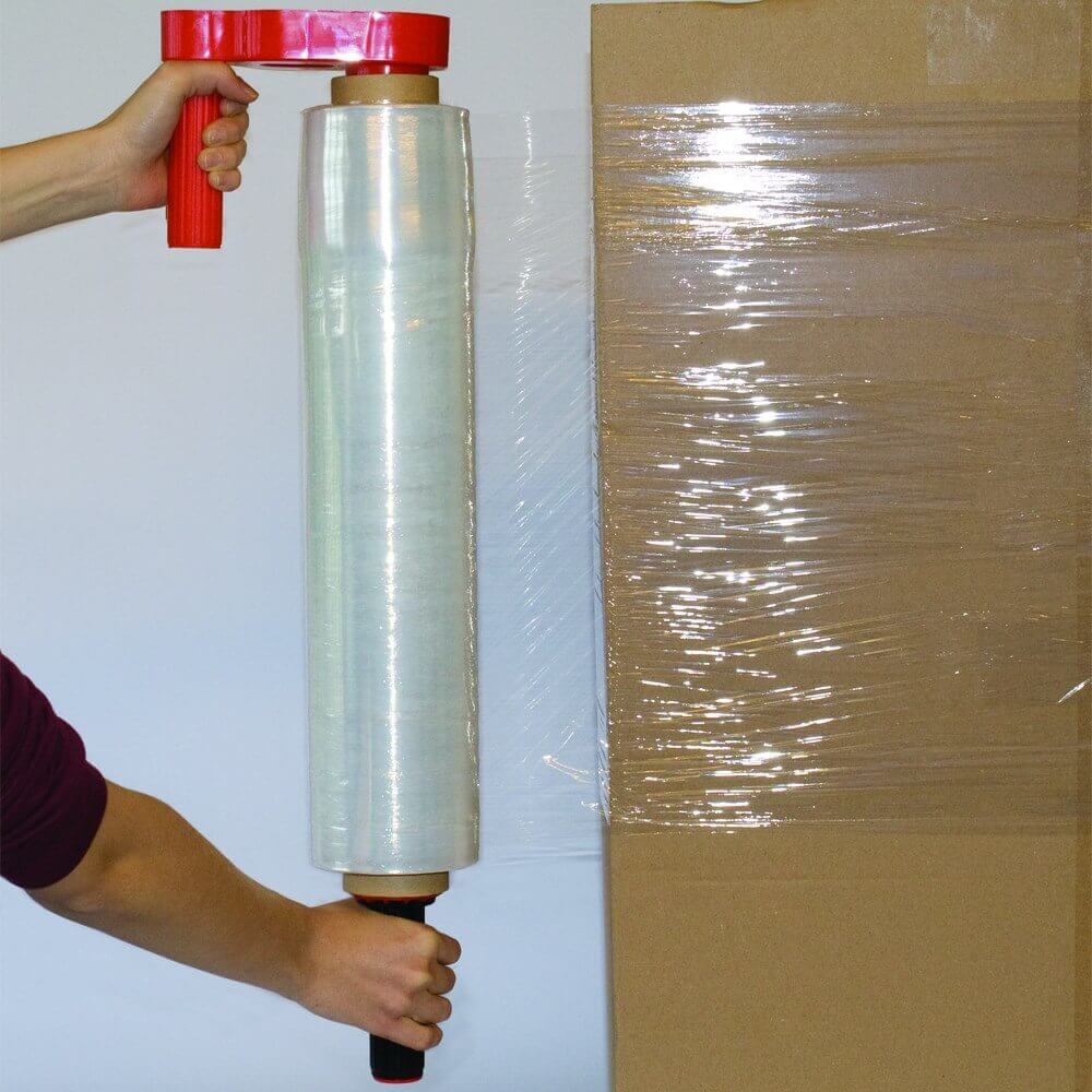 Kunststoff-Handabroller für Stretchfolie