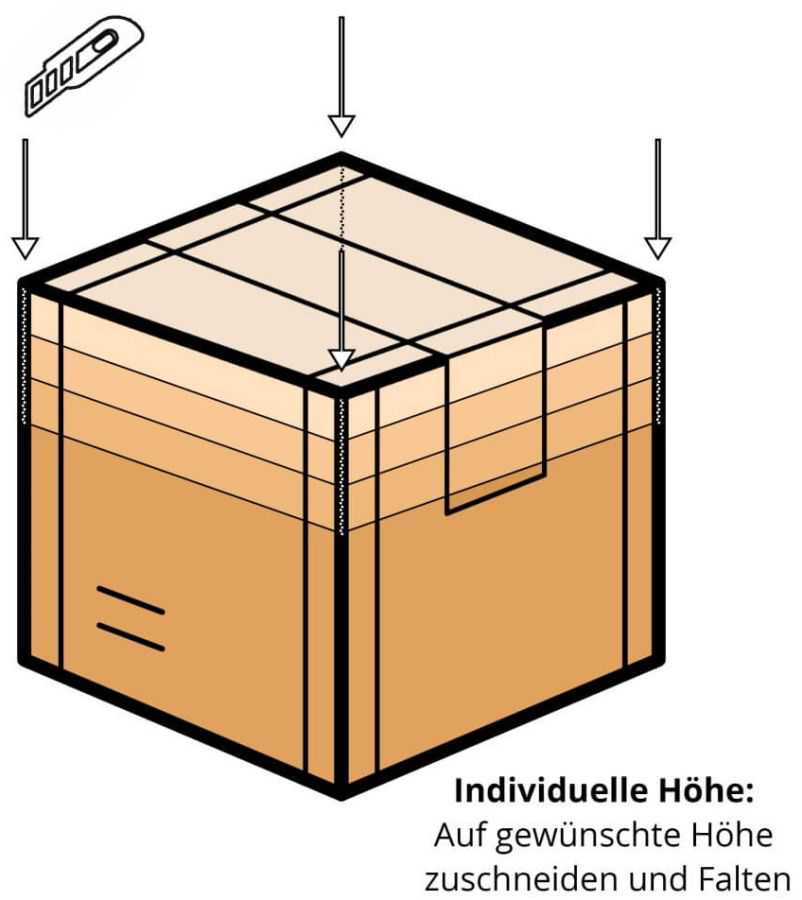 Versandkarton "Premium" mit Steckboden 390 x 290 x 250-160 mm