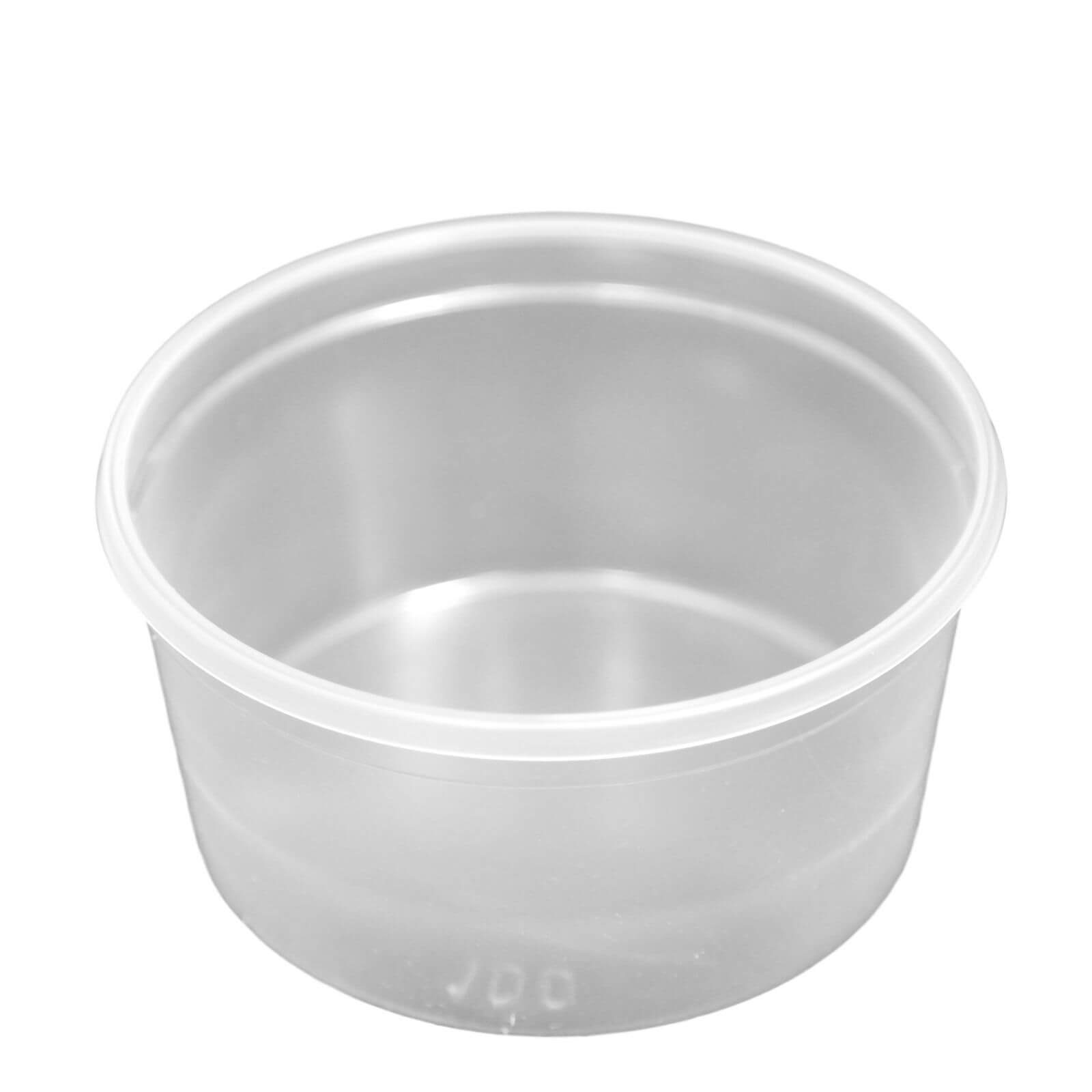 Transparenter Feinkostbecher PP (ECO) 100 ml (Ø 78 x 39 mm) Transparenter Feinkostbecher PP (ECO) 100 ml (Ø 78 x 39 mm)