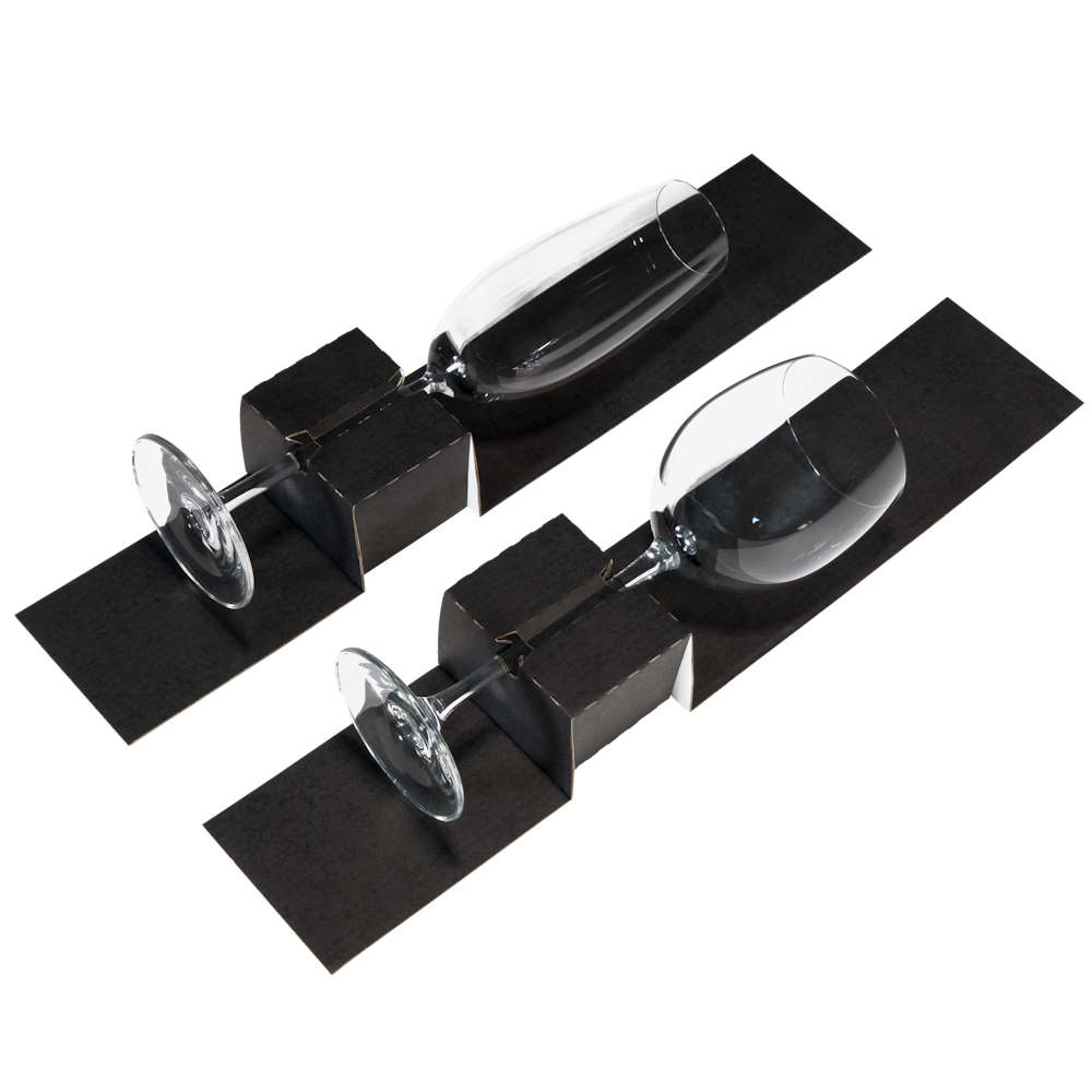Glas Einlage für Geschenkbox 360/380 mm Schwarz